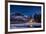 Emerald Lake Lodge in Banff, Canada during winter with snow and mountains at night with starry sky-David Chang-Framed Photographic Print