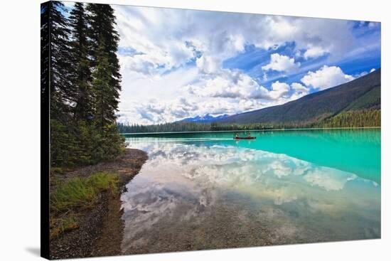 Emerald Lake Reflections, Canada-George Oze-Stretched Canvas