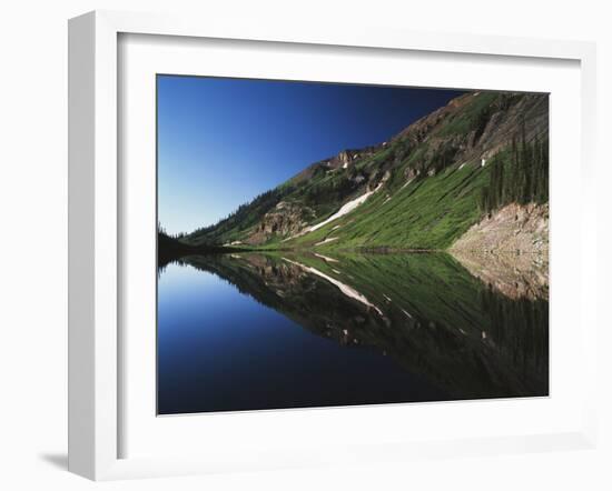 Emerald Lake with Mountain Slope, Gunnison National Forest, Colorado, USA-Adam Jones-Framed Premium Photographic Print