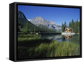 Emerald Lake, Yoho National Park, UNESCO World Heritage Site, British Columbia, Canada-Hans Peter Merten-Framed Stretched Canvas