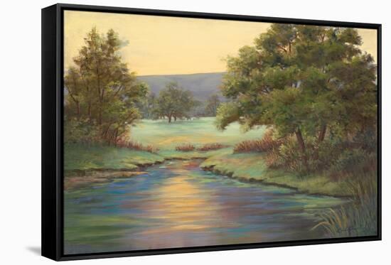 Emerald Meadow II-Linda Wacaster-Framed Stretched Canvas