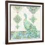 Emerald Peacock II-Janice Gaynor-Framed Art Print