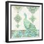 Emerald Peacock II-Janice Gaynor-Framed Art Print