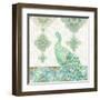 Emerald Peacock II-Janice Gaynor-Framed Art Print