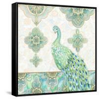 Emerald Peacock II-Janice Gaynor-Framed Stretched Canvas