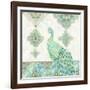 Emerald Peacock II-Janice Gaynor-Framed Art Print