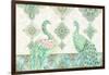 Emerald Peacock Rectangle-Janice Gaynor-Framed Art Print