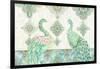 Emerald Peacock Rectangle-Janice Gaynor-Framed Art Print