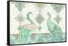 Emerald Peacock Rectangle-Janice Gaynor-Framed Stretched Canvas