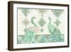 Emerald Peacock Rectangle-Janice Gaynor-Framed Art Print