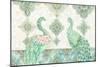 Emerald Peacock Rectangle-Janice Gaynor-Mounted Art Print