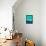 Emerald Sky and Navy Blue Abstract Study-Emma Moore-Framed Stretched Canvas displayed on a wall