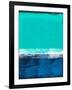 Emerald Sky and Navy Blue Abstract Study-Emma Moore-Framed Art Print