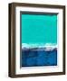 Emerald Sky and Navy Blue Abstract Study-Emma Moore-Framed Art Print