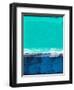Emerald Sky and Navy Blue Abstract Study-Emma Moore-Framed Art Print