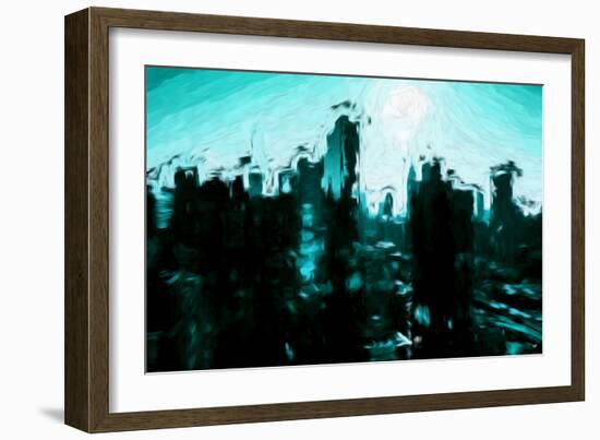 Emerald Skyline - In the Style of Oil Painting-Philippe Hugonnard-Framed Giclee Print