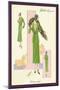 Emerald Suit with Stole-null-Mounted Art Print