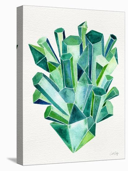 Emerald Watercolor-Cat Coquillette-Stretched Canvas