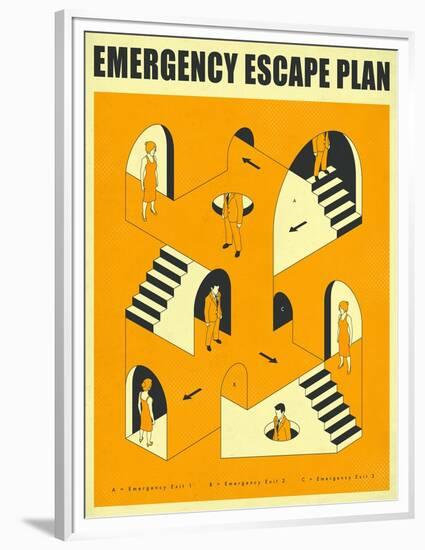 Emergency Escape Plan 2-Jazzberry Blue-Framed Premium Giclee Print