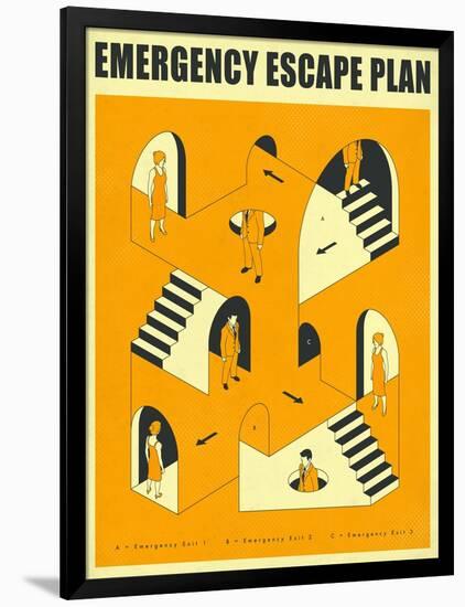 Emergency Escape Plan 2-Jazzberry Blue-Framed Premium Giclee Print