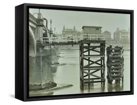 Emergency Water Supply Pump Platform, Westminster Bridge, London, Wwii, 1944-null-Framed Stretched Canvas