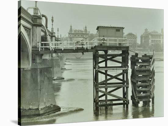 Emergency Water Supply Pump Platform, Westminster Bridge, London, Wwii, 1944-null-Stretched Canvas