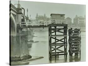 Emergency Water Supply Pump Platform, Westminster Bridge, London, Wwii, 1944-null-Stretched Canvas