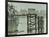 Emergency Water Supply Pump Platform, Westminster Bridge, London, Wwii, 1944-null-Framed Photographic Print