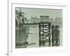 Emergency Water Supply Pump Platform, Westminster Bridge, London, Wwii, 1944-null-Framed Photographic Print