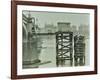 Emergency Water Supply Pump Platform, Westminster Bridge, London, Wwii, 1944-null-Framed Photographic Print