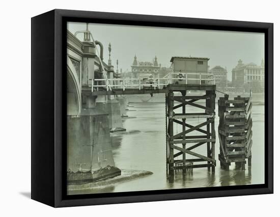 Emergency Water Supply Pump Platform, Westminster Bridge, London, Wwii, 1944-null-Framed Stretched Canvas