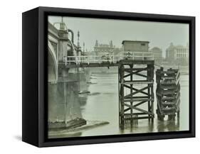 Emergency Water Supply Pump Platform, Westminster Bridge, London, Wwii, 1944-null-Framed Stretched Canvas