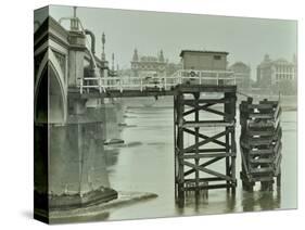 Emergency Water Supply Pump Platform, Westminster Bridge, London, Wwii, 1944-null-Stretched Canvas