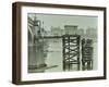 Emergency Water Supply Pump Platform, Westminster Bridge, London, Wwii, 1944-null-Framed Premium Photographic Print