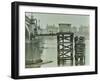 Emergency Water Supply Pump Platform, Westminster Bridge, London, Wwii, 1944-null-Framed Premium Photographic Print