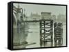 Emergency Water Supply Pump Platform, Westminster Bridge, London, Wwii, 1944-null-Framed Stretched Canvas