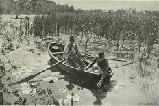 Gathering Water Lillies-Emerson Peter Henry-Framed Premium Giclee Print