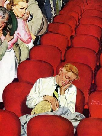 "Man Asleep in Theater," July 27, 1940