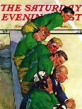 "Team on Bench," Saturday Evening Post Cover, November 23, 1940-Emery Clarke-Giclee Print