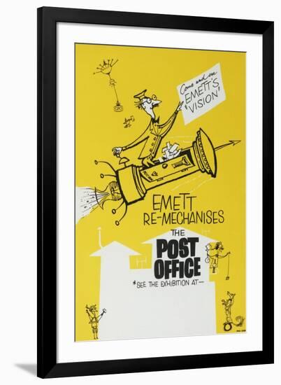 Emett Re-Mechanises the Post Office-Rowland Emett-Framed Art Print