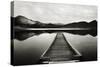 Emigrant Lake Dock I in Black and White-Shane Settle-Stretched Canvas