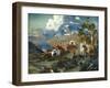 Emigrant Train at Donner Lake-Frank Tenney Johnson-Framed Art Print