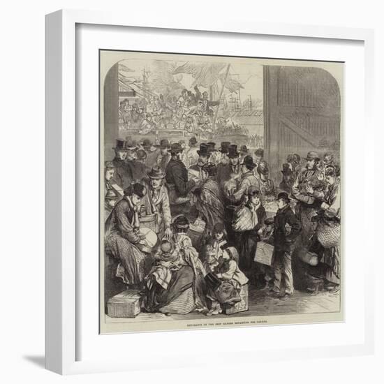 Emigrants by the Ship Ganges Departing for Canada-null-Framed Giclee Print