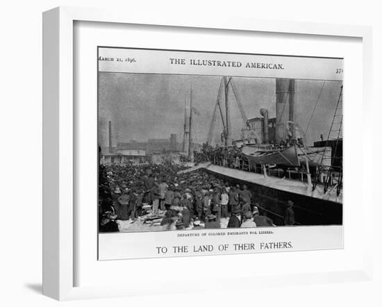 Emigrants Depart for Liberia-null-Framed Giclee Print