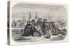 Emigrants from Alsace Waiting at the Quayside Before Boarding the Ship for America-null-Stretched Canvas