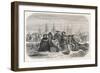 Emigrants from Alsace Waiting at the Quayside Before Boarding the Ship for America-null-Framed Art Print