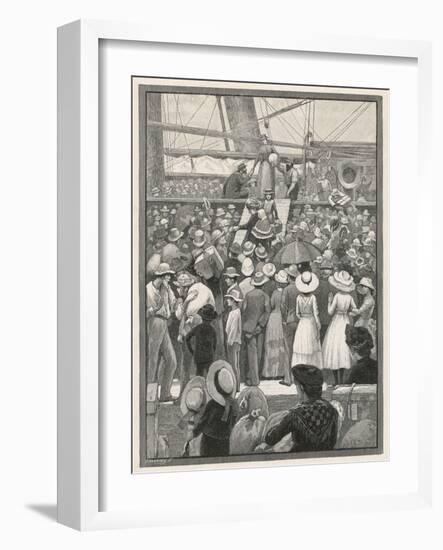 Emigrants to Australia Land in Queensland and Disembark from the Ship-P. Naumann-Framed Art Print
