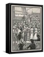 Emigrants to Australia Land in Queensland and Disembark from the Ship-P. Naumann-Framed Stretched Canvas