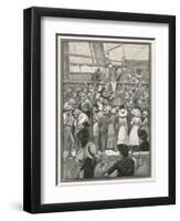 Emigrants to Australia Land in Queensland and Disembark from the Ship-P. Naumann-Framed Art Print