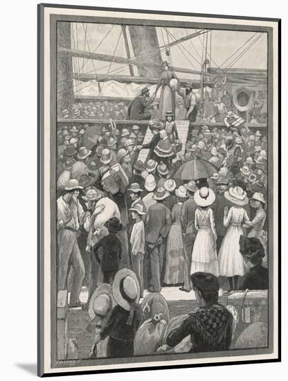 Emigrants to Australia Land in Queensland and Disembark from the Ship-P. Naumann-Mounted Art Print